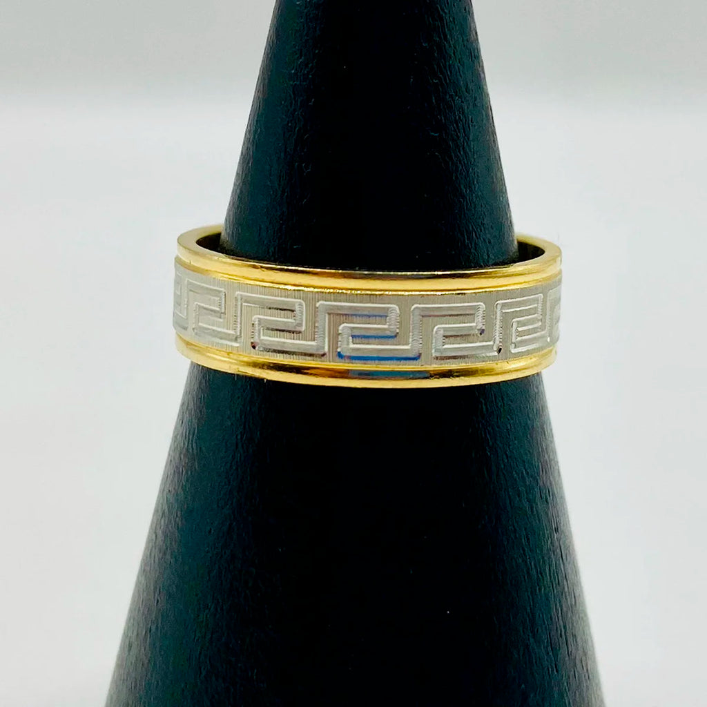 ANILLO GRECA BICOLOR