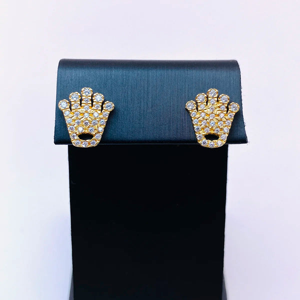 PENDIENTES CORONA DE ROLEX CON CIRCONITAS