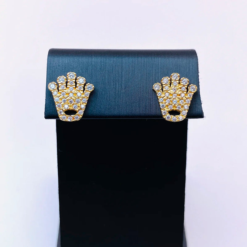 PENDIENTES CORONA DE ROLEX CON CIRCONITAS