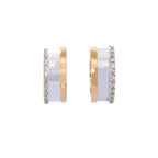 PENDIENTES BICOLOR CON BRILLANTES