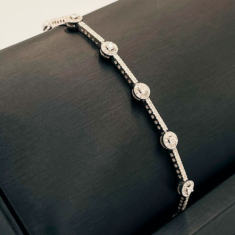PULSERA ORO BLANCO RIVIERE DIAMANTES