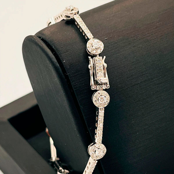 PULSERA ORO BLANCO RIVIERE DIAMANTES