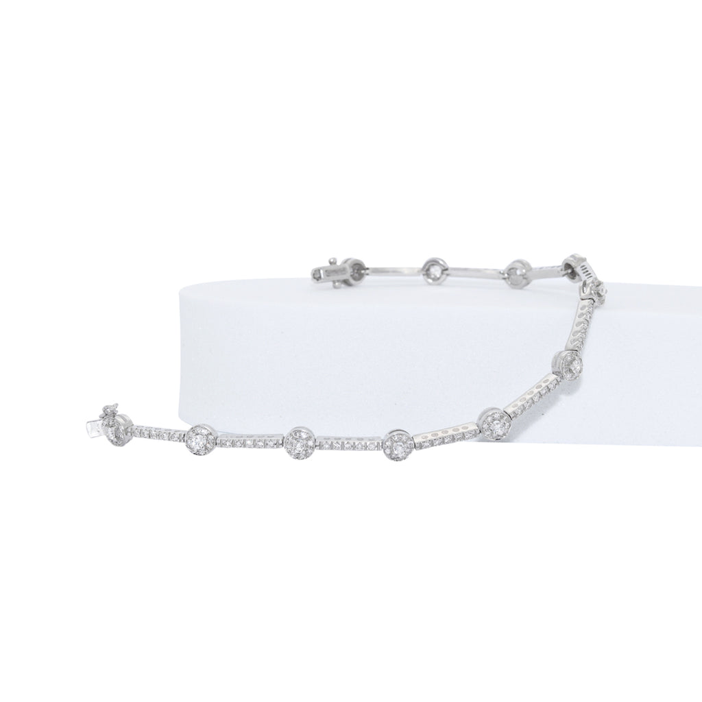 PULSERA ORO BLANCO CON BRILLANTES