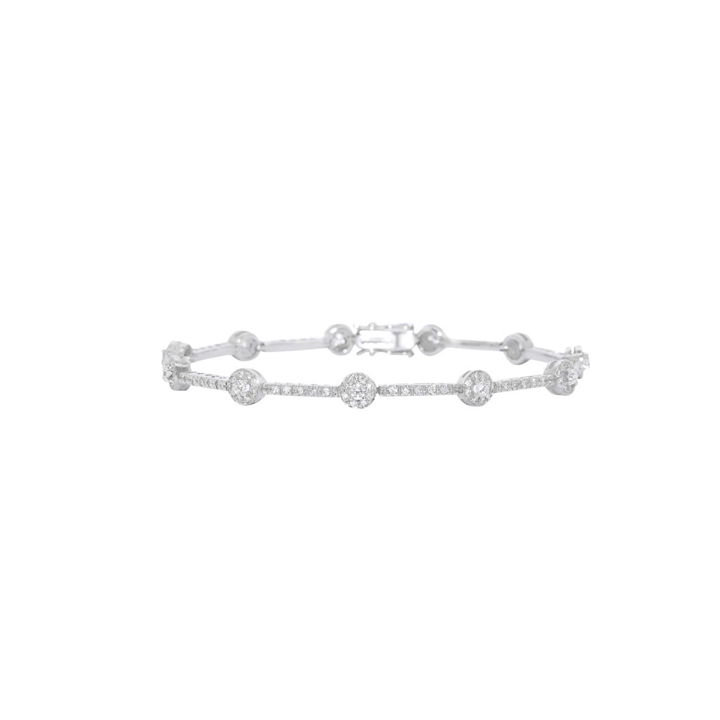 PULSERA ORO BLANCO CON BRILLANTES