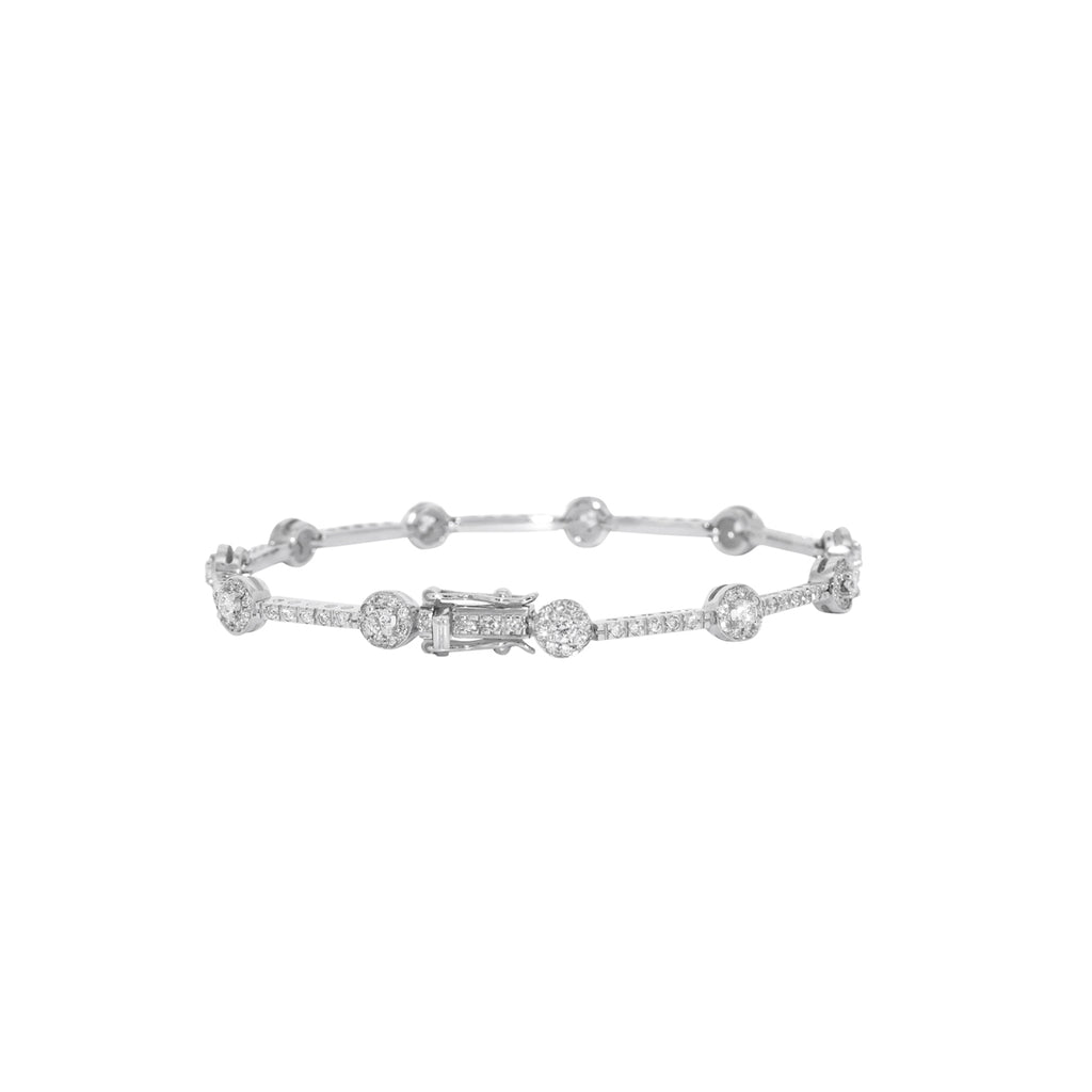 PULSERA ORO BLANCO CON BRILLANTES