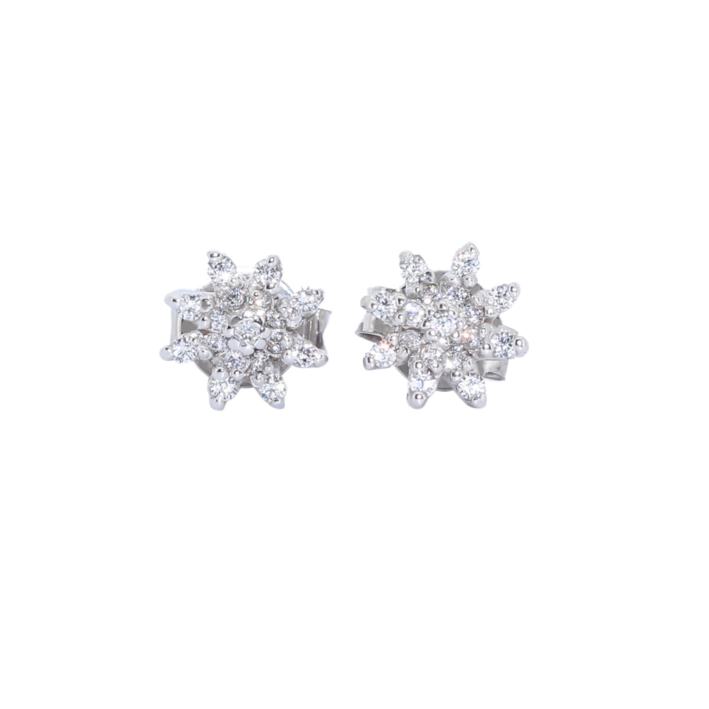 PENDIENTES ORO BLANCO CON CIRCONITAS