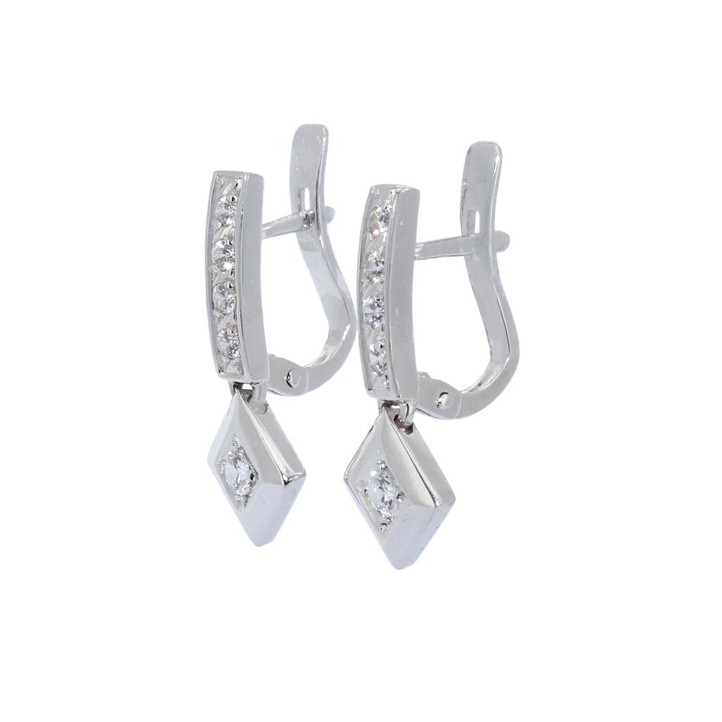 PENDIENETS ORO BLANCO CON CIRCONITAS