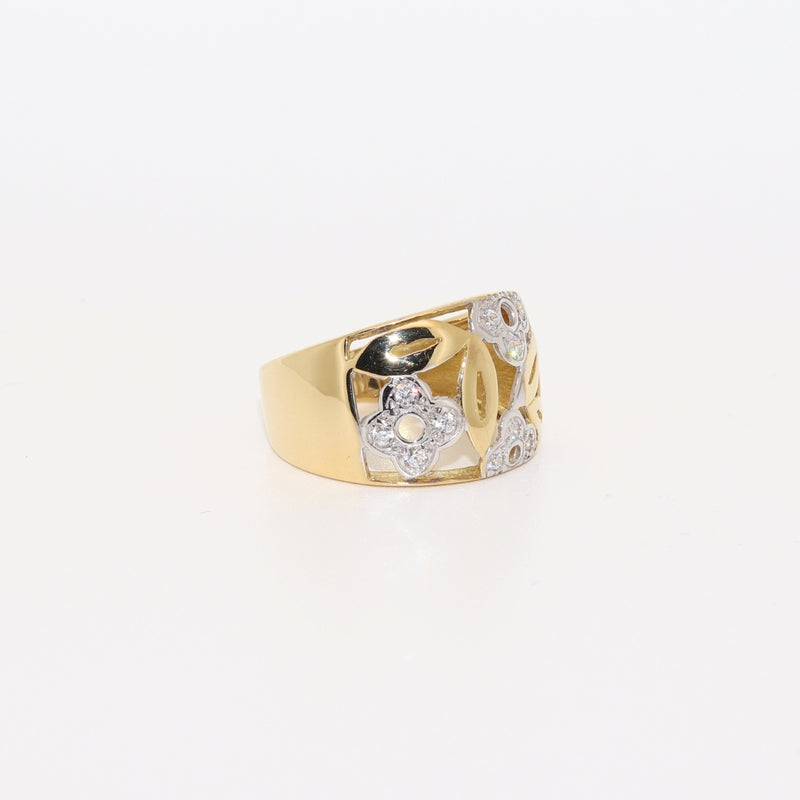 ANILLO FLORES BICOLOR