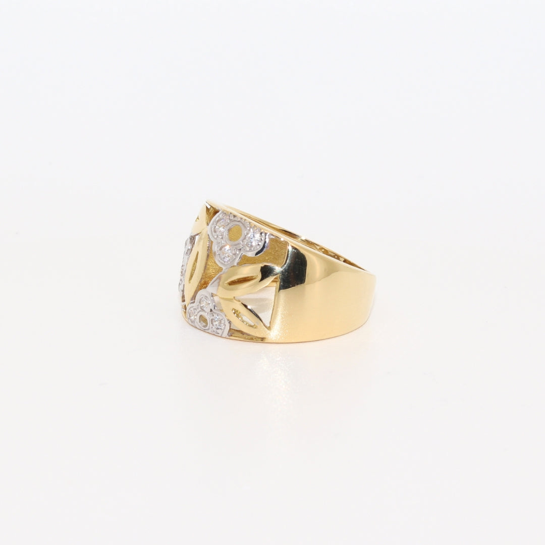 ANILLO FLORES BICOLOR