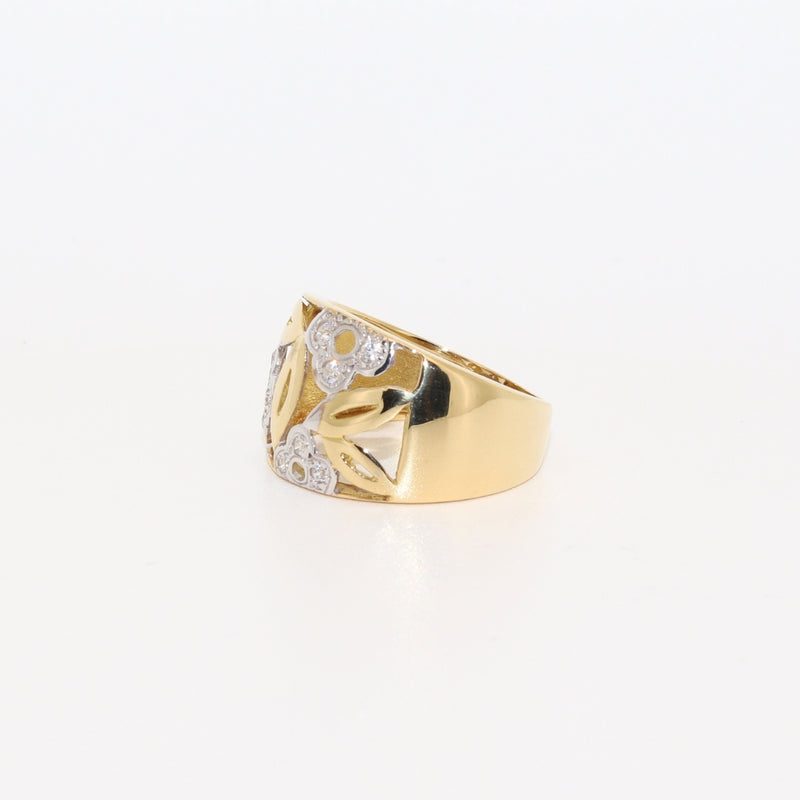 ANILLO FLORES BICOLOR