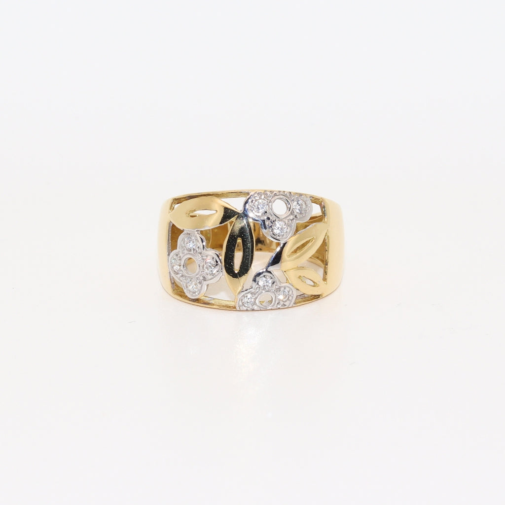 ANILLO FLORES BICOLOR