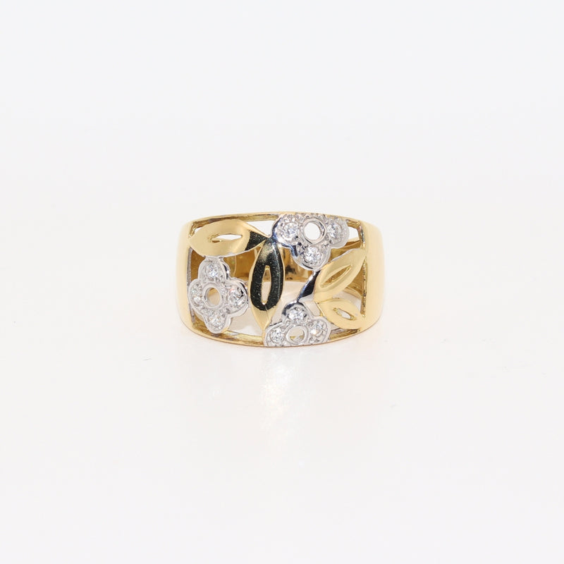 ANILLO FLORES BICOLOR