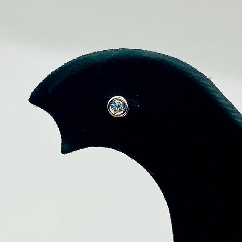PENDIENTES ORO BLANCO CON BRILLANTE