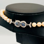 COLLAR DE PERLAS CON CIERRE DE ORO BLANCO