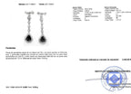 PENDIENTES LARGOS ORO BLANCO CON ZAFIROS Y DIAMANTES