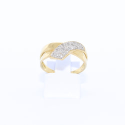 ANILLO CRUZADO BICOLOR