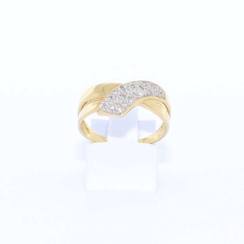 ANILLO CRUZADO BICOLOR