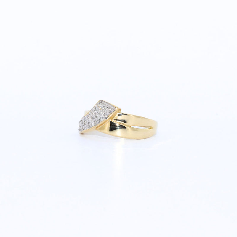 ANILLO CRUZADO BICOLOR