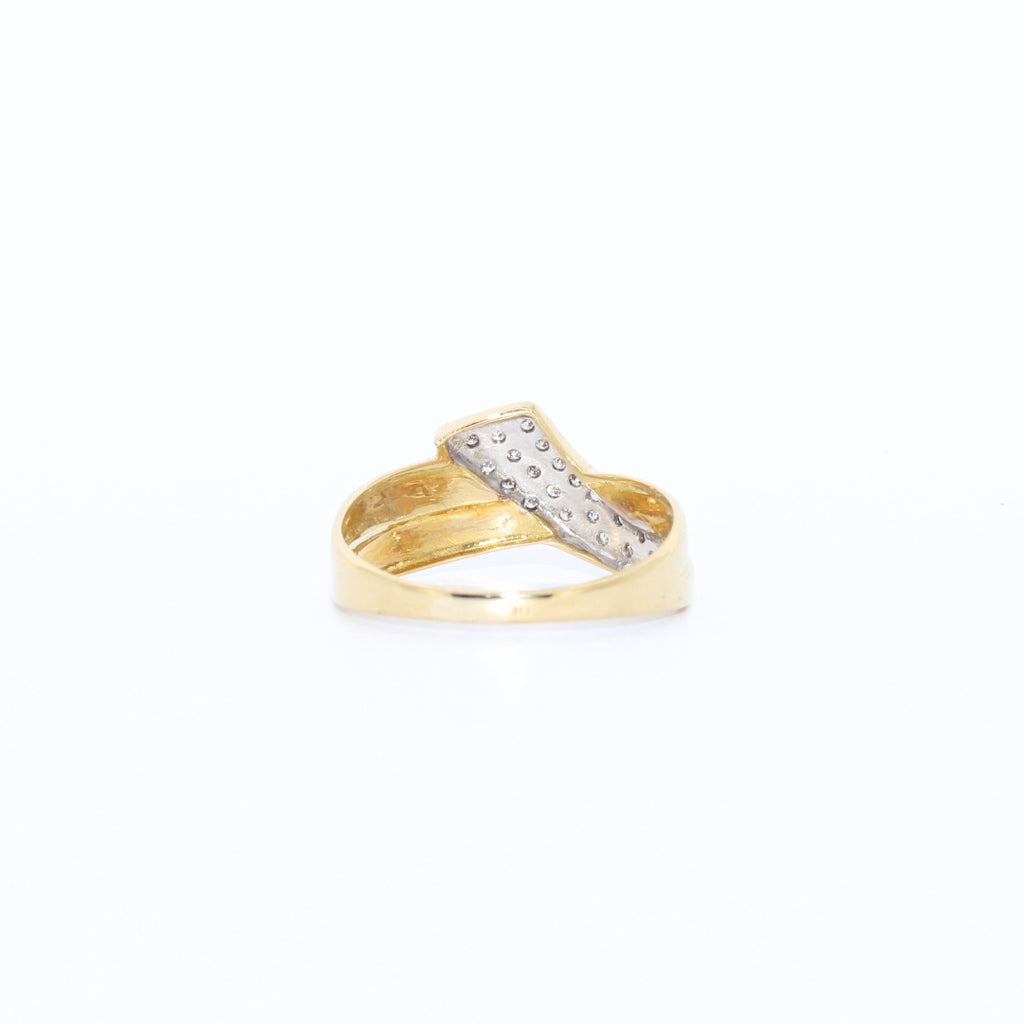 ANILLO CRUZADO BICOLOR