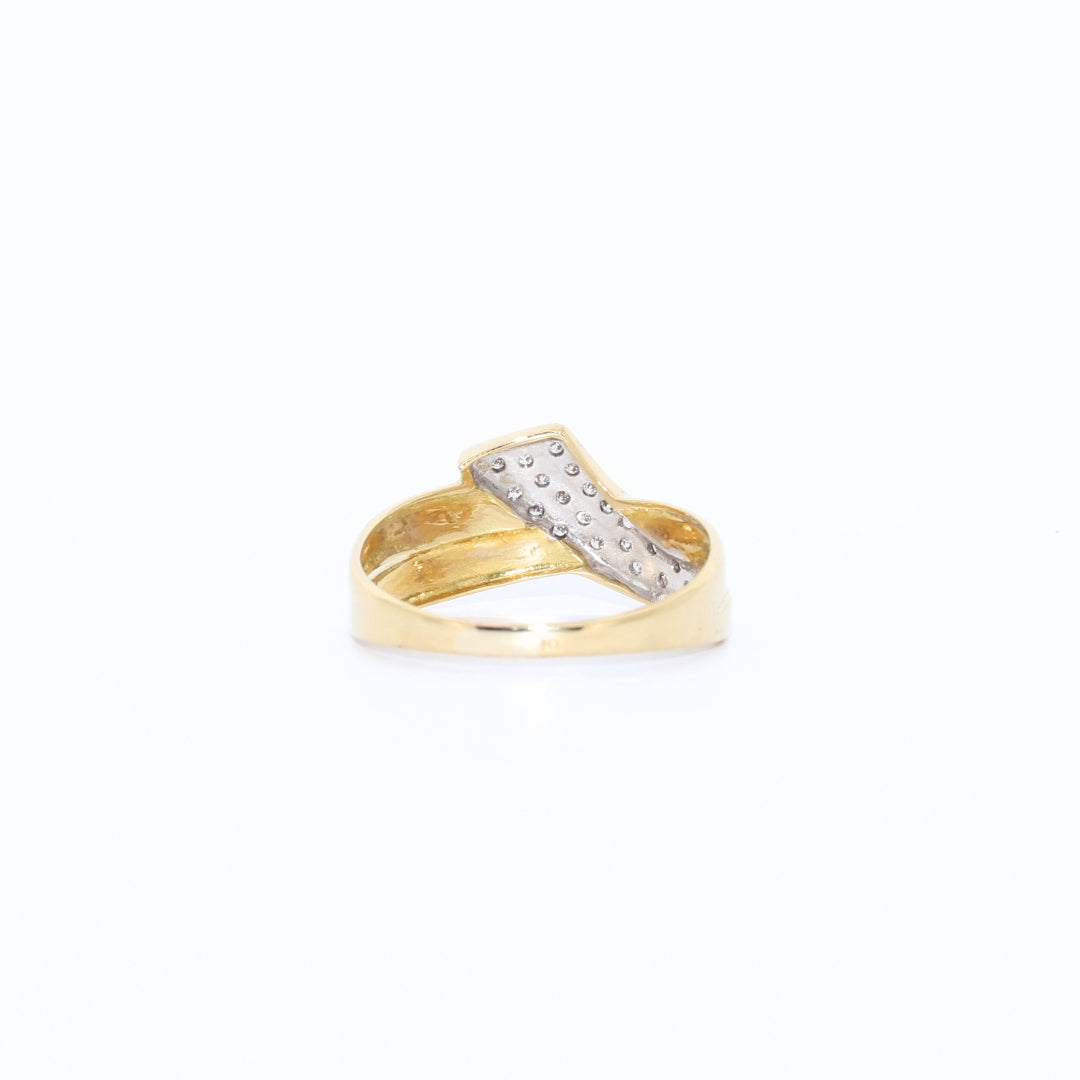 ANILLO CRUZADO BICOLOR