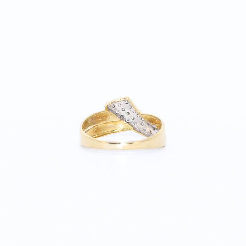 ANILLO CRUZADO BICOLOR