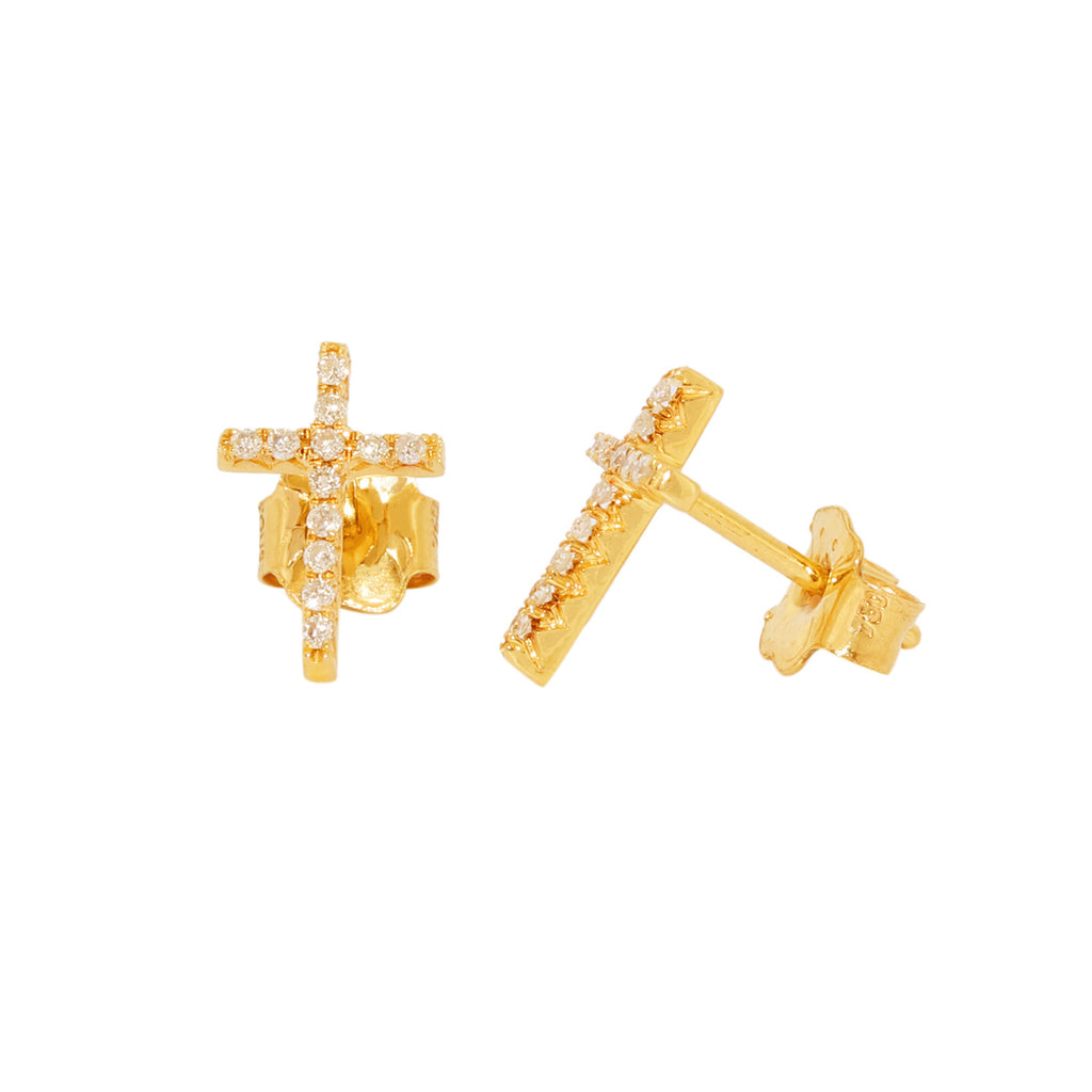 PENDIENTES TOUS CRUZ CON DIAMANTES