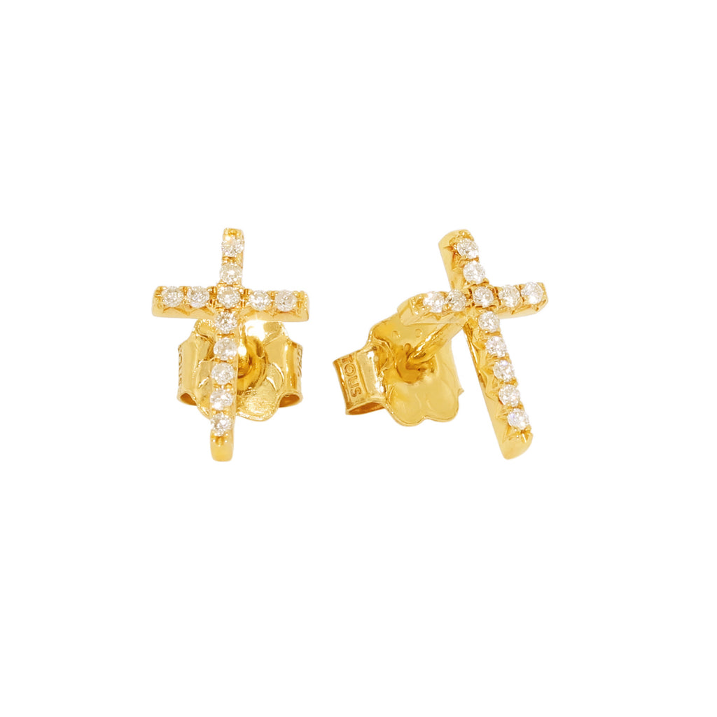PENDIENTES TOUS CRUZ CON DIAMANTES