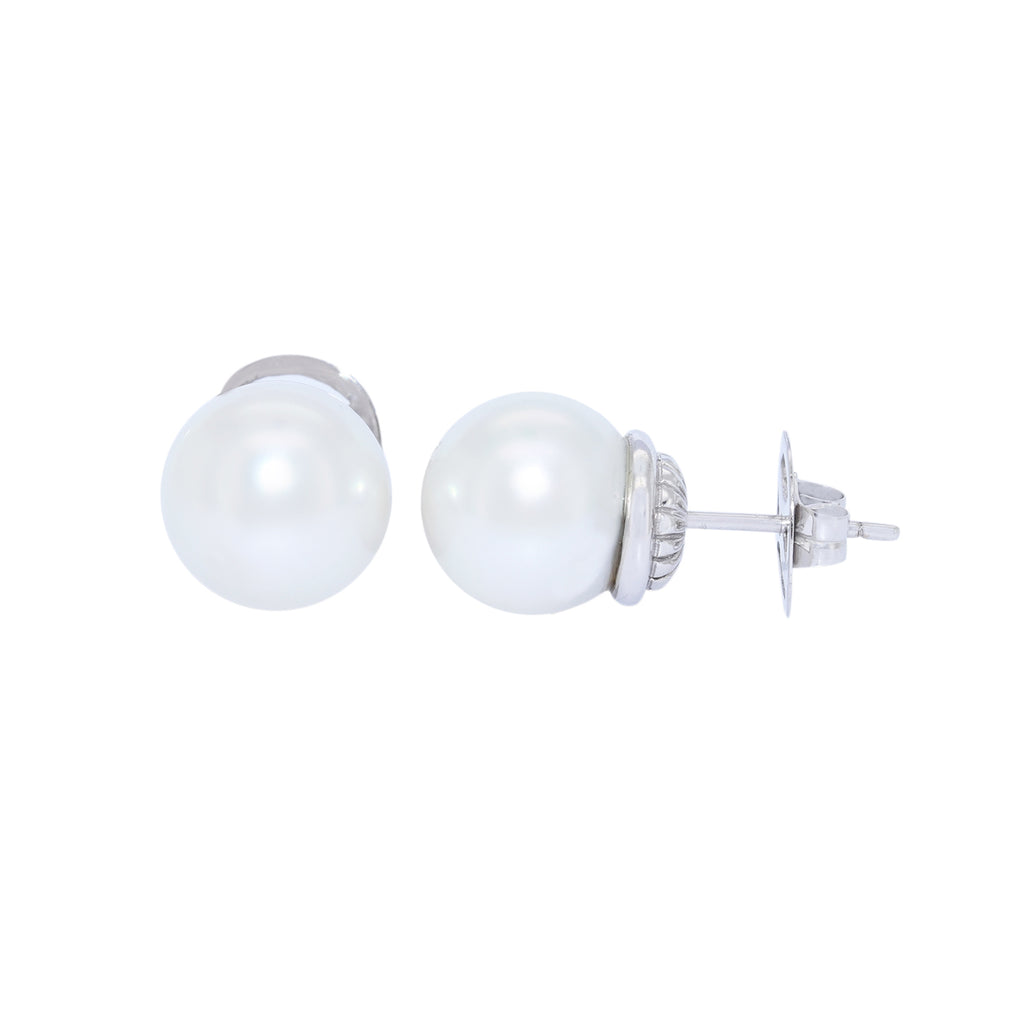PENDIENTES ORO BLANCO Y PERLA