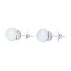 PENDIENTES ORO BLANCO Y PERLA