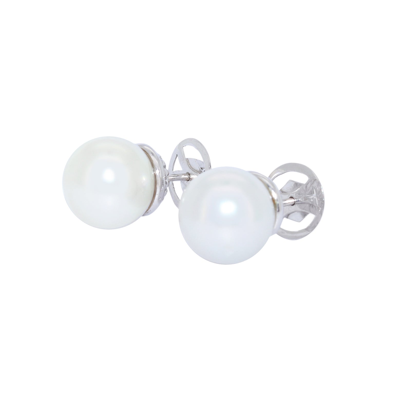 PENDIENTES ORO BLANCO Y PERLA