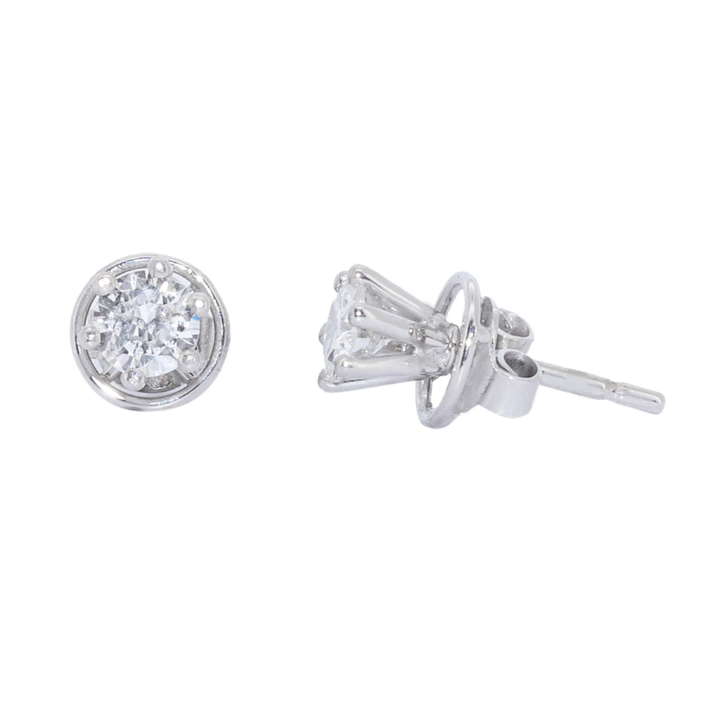 DORMILONAS ORO BLANCO CON DIAMANTES