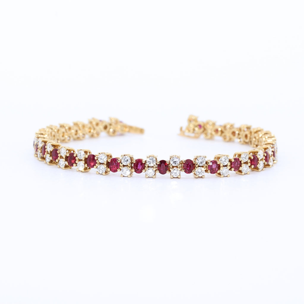 PULSERA RIVIERE RUBIS Y BRILLANTES