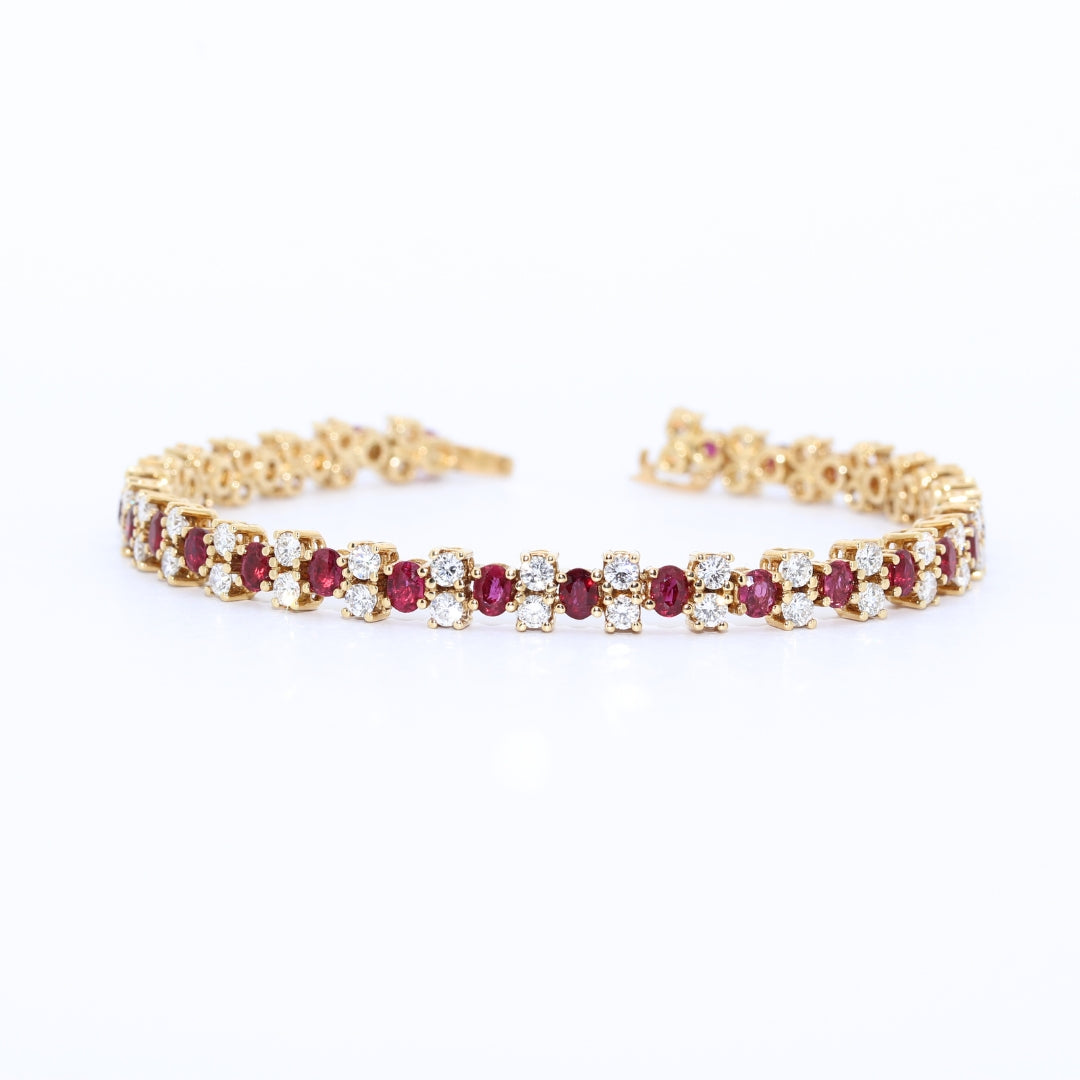 PULSERA RIVIERE RUBIS Y BRILLANTES
