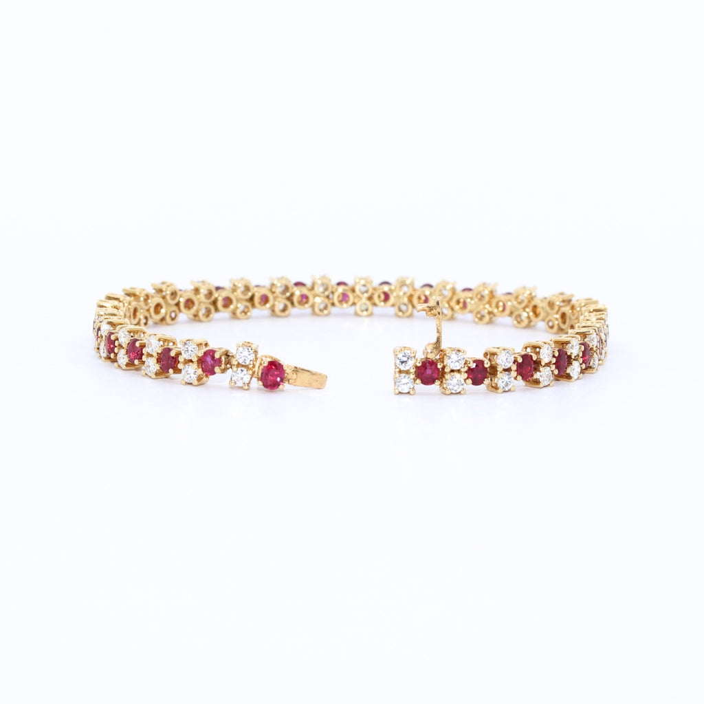 PULSERA RIVIERE RUBIS Y BRILLANTES