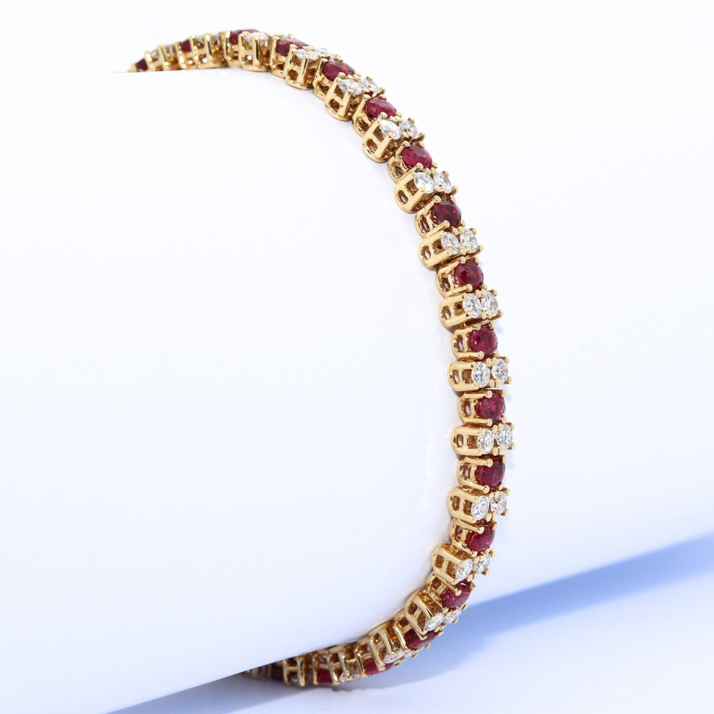 PULSERA RIVIERE RUBIS Y BRILLANTES