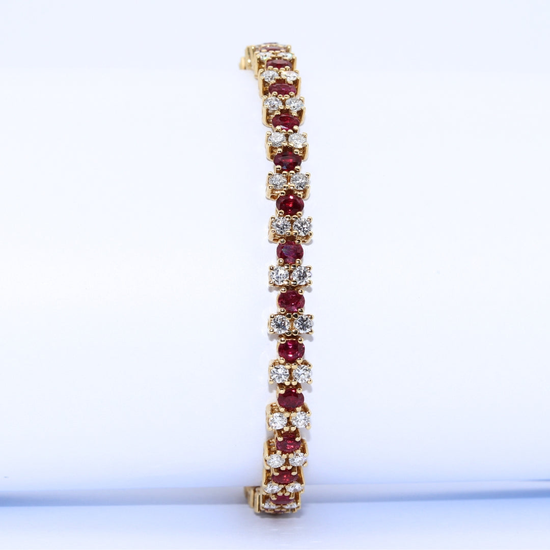 PULSERA RIVIERE RUBIS Y BRILLANTES