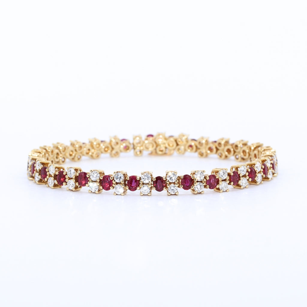 PULSERA RIVIERE RUBIS Y BRILLANTES