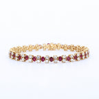 PULSERA RIVIERE RUBIS Y BRILLANTES