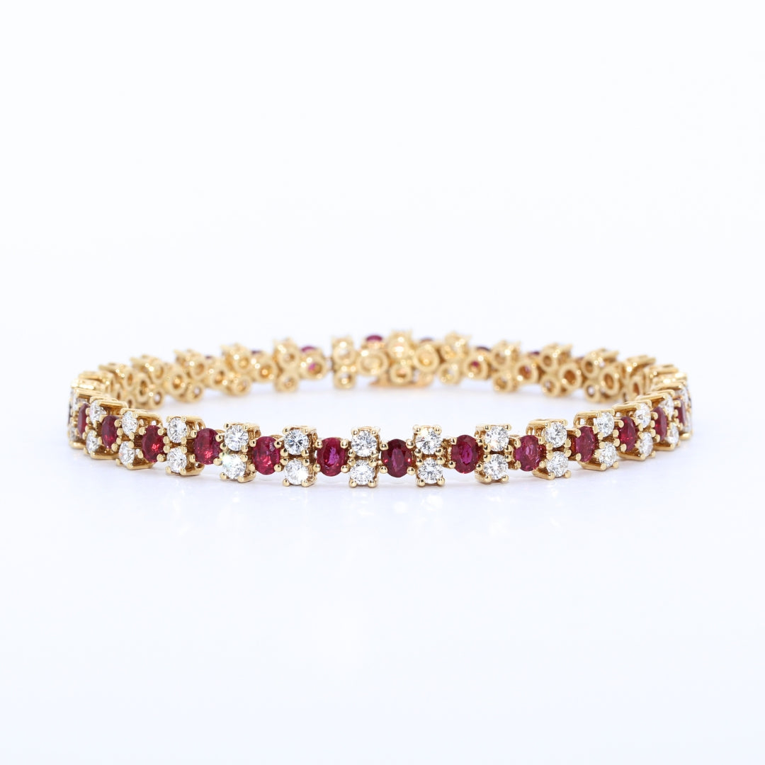 PULSERA RIVIERE RUBIS Y BRILLANTES