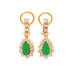 PENDIENTES ESMERALDA Y BRILLANTES