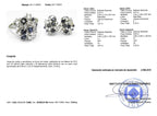 CONJUNTO SORTIJA Y PENDIENTES ORO BLANCO CON ZAFIROS Y BRILLANTES