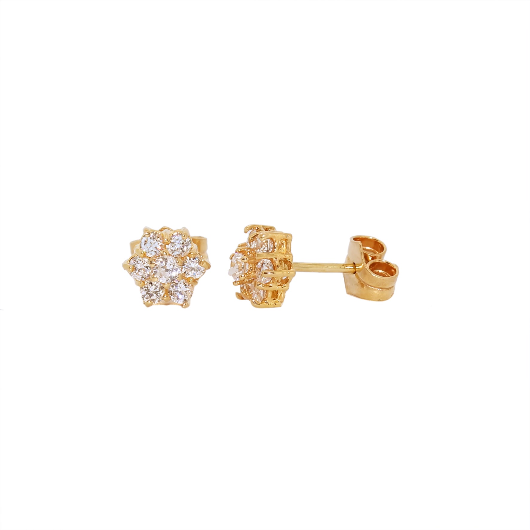 PENDIENTES DE FLOR CON CIRCONITAS
