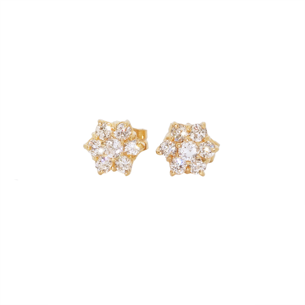 PENDIENTES DE FLOR CON CIRCONITAS
