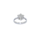 SORTIJA FLOR ORO BLANCO CON DIAMANTES
