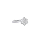 SORTIJA FLOR ORO BLANCO CON DIAMANTES