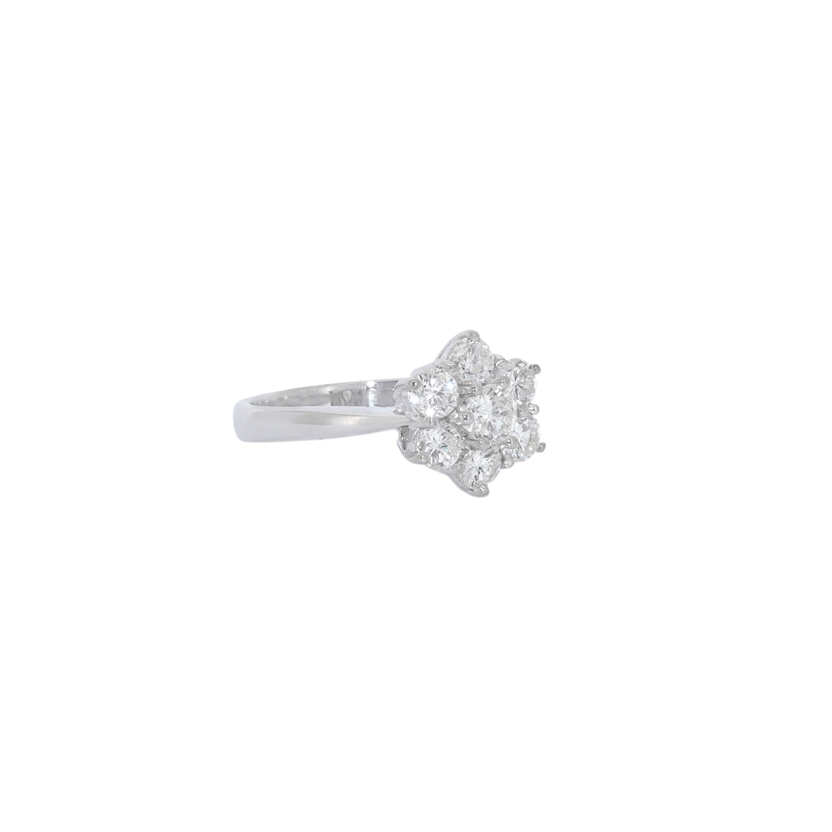 SORTIJA FLOR ORO BLANCO CON DIAMANTES