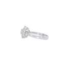 SORTIJA FLOR ORO BLANCO CON DIAMANTES