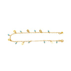 PULSERA TOBILLERA CON PIEDRAS AZULES