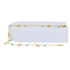 PULSERA TOBILLERA CON PIEDRAS AZULES