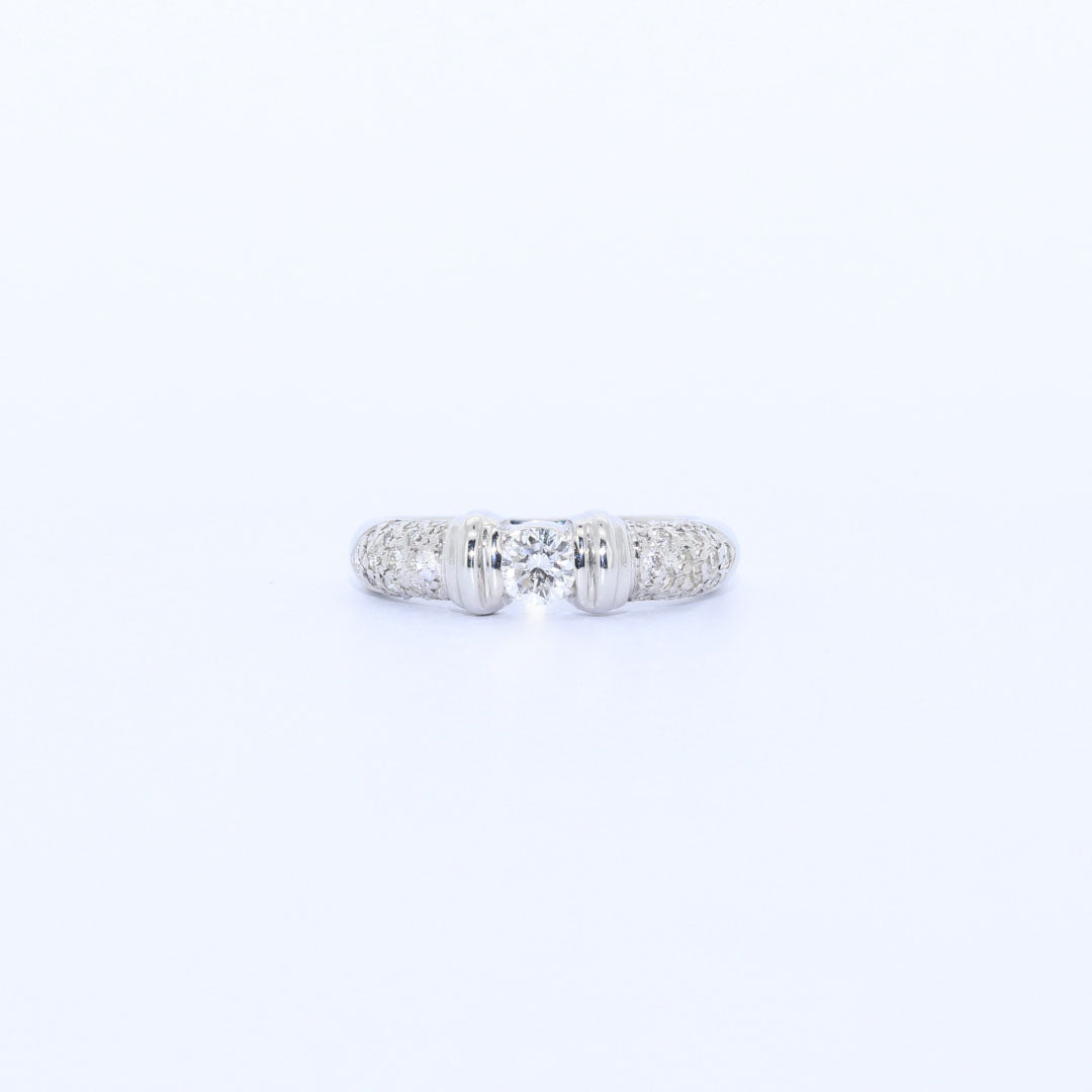SOLITARIO ORO BLANCO BRILLANTES